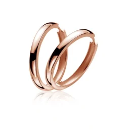 Online Zinzi zilveren oorringen rosé verguld 28 x 3mm ZIO193R