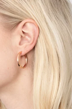 Online Zinzi zilveren oorringen rosé verguld 28 x 3mm ZIO193R