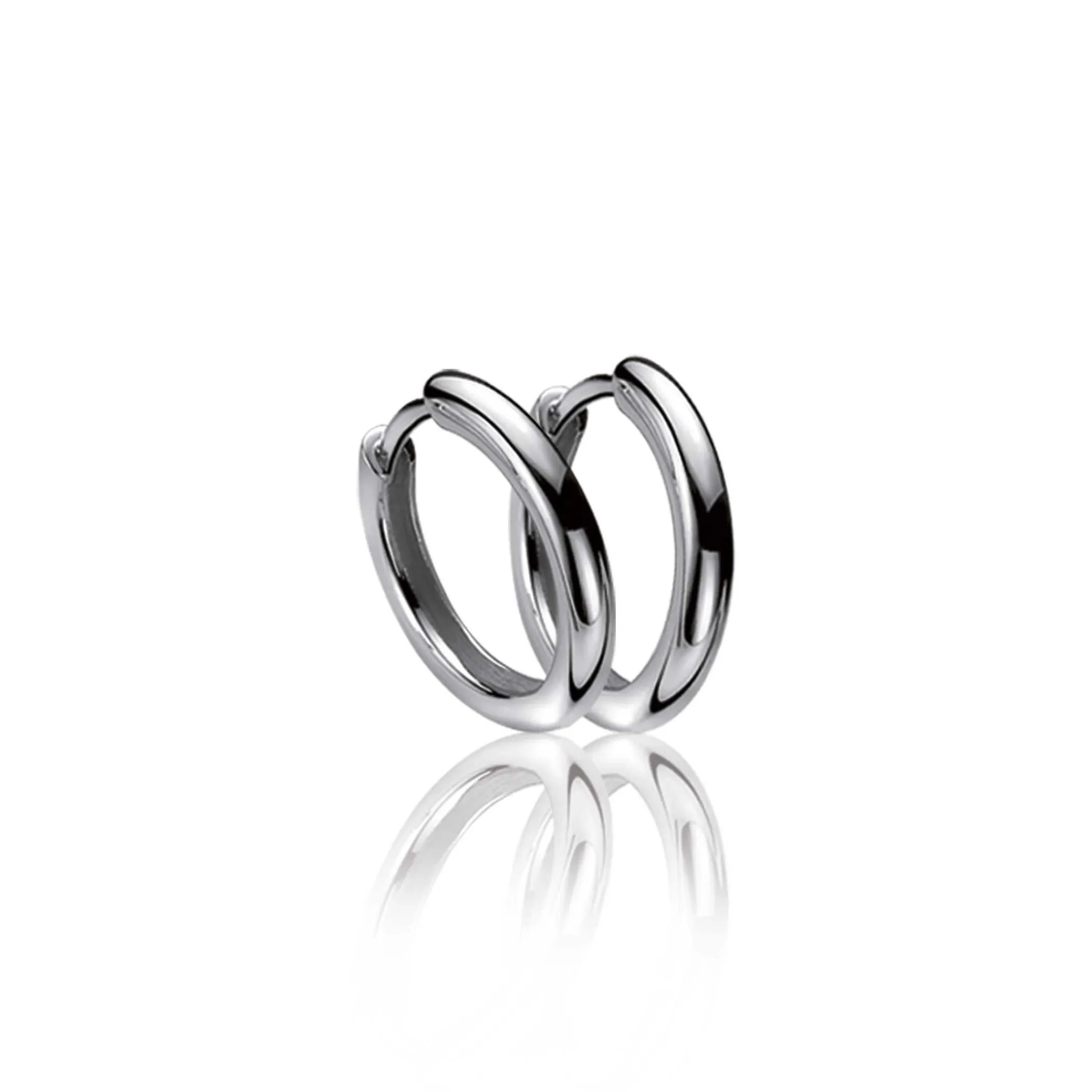 Best Zinzi zilveren oorringen 15 x 2mm glad met luxe klapsluiting ZIO401