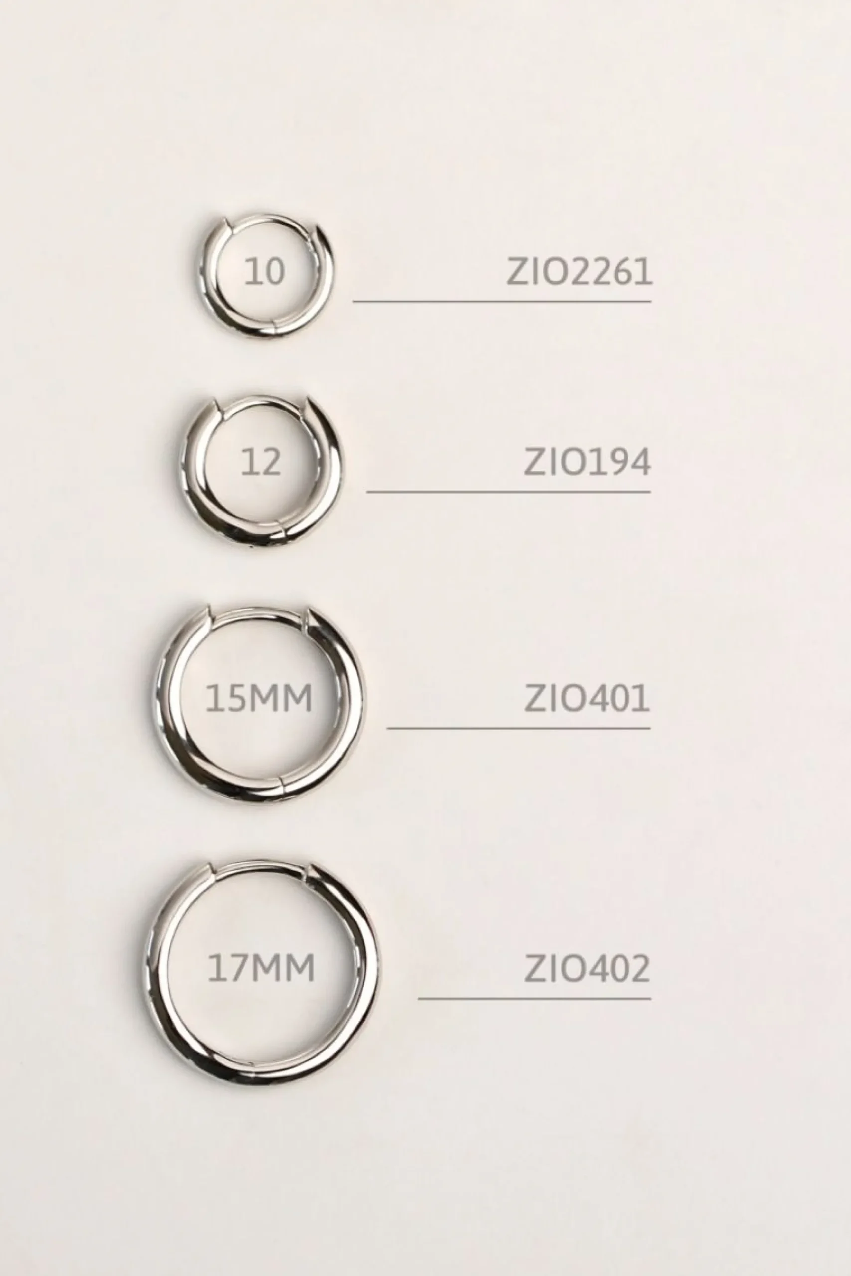 Best Zinzi zilveren oorringen 15 x 2mm glad met luxe klapsluiting ZIO401