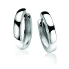 Outlet Zinzi zilveren oorringen 17 x 3mm glad met luxe klapsluiting ZIO186