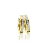 Outlet Zinzi zilveren oorringen 14K geel verguld 17 x 3mm witte zirconia's ZIO186Y