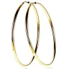 Outlet Zinzi zilveren oorringen 55 x 2mm glad geel verguld ZIO437G