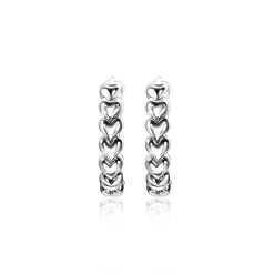 Outlet Zinzi zilveren oorringen 15x3mm met hartjes ZIO1798