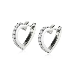 New Zinzi zilveren oorringen 17mm hartvorm met witte zirconia's ZIO2195Z