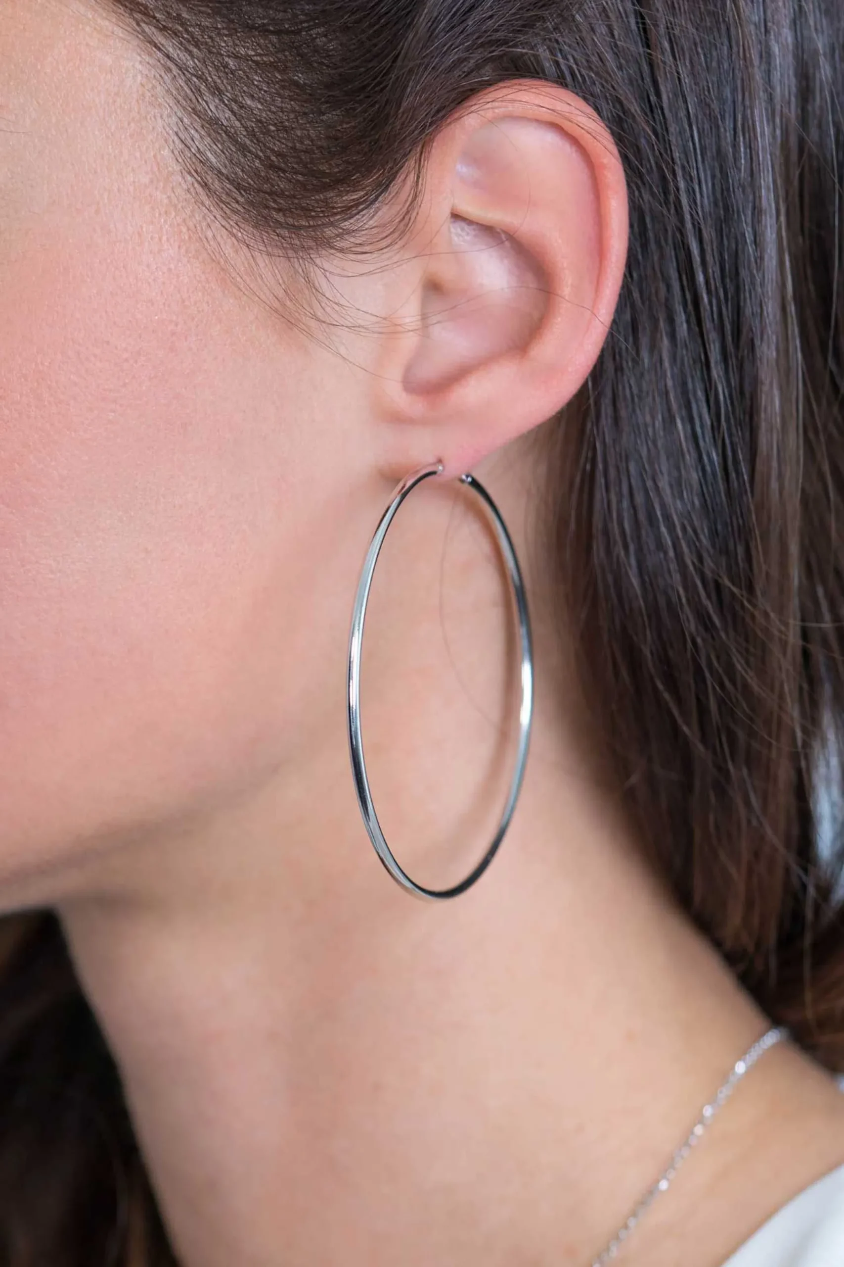 Online Zinzi zilveren oorringen glad 65x2mm rond ZIO438