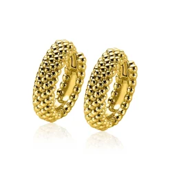 Discount Zinzi zilveren oorringen 17x4mm geel verguld bolletjes ZIO1968CRG