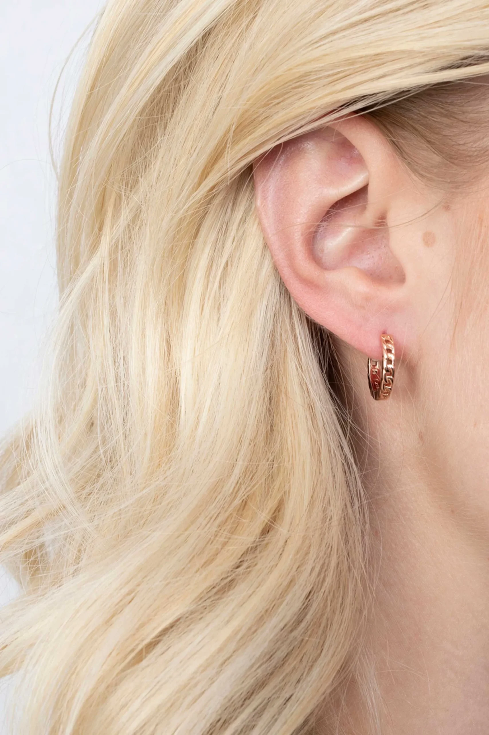 Zinzi zilveren oorringen rosé verguld gourmet 15 x 3mm ZIO1175R