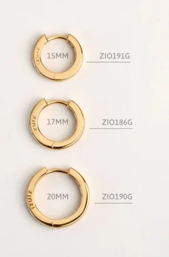 Sale Zinzi zilveren oorringen geel verguld 15 x 3mm ZIO191G