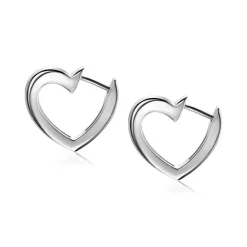 Sale Zinzi zilveren oorringen 18mm open hartvorm ZIO2195