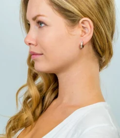 Online Zinzi zilveren oorringen 17 x 3mm witte zirconia's met luxe klapsluiting ZIO186Z