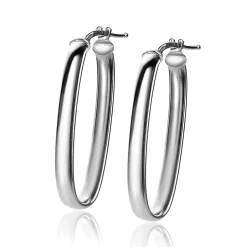 Discount Zinzi zilveren oorringen 35x17mm ovaal ZIO2164