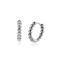 Hot Zinzi zilveren oorringen bolletjes motief 13,5x2,5mm ZIO923