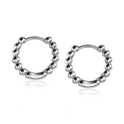 Hot Zinzi zilveren oorringen bolletjes motief 13,5x2,5mm ZIO923