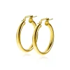 Clearance Zinzi zilveren oorringen 14K geel verguld 26x3mm rond ZIO2178G