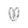 Sale Zinzi zilveren oorringen 24 x 3mm witte zirconia's met luxe klapsluiting ZIO192Z