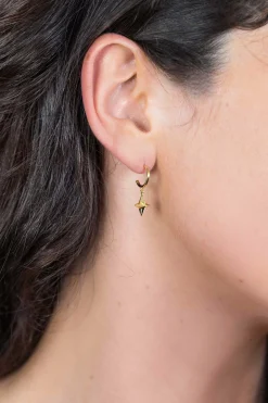 Sale Zinzi zilveren oorsieraden geelverguld ster bedel ZIO1979G