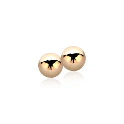 Clearance Zinzi zilveren oorstekers rosé verguld glad bol 5mm ZIO807R