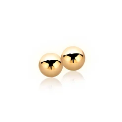 Best Zinzi zilveren oorstekers glad bol geel verguld 5mm ZIO807G