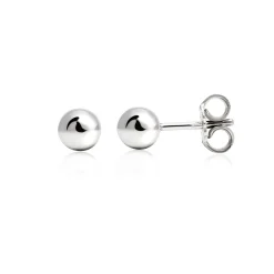 Discount Zinzi zilveren oorstekers glad bol 5mm ZIO807