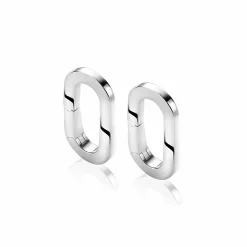 Discount Zinzi zilveren ovale oorbedels sluitring 16mm voor je losse hangertjes ZICH2060 (zonder oorringen)