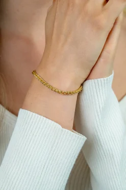 Discount Zinzi zilveren palmier armband geel verguld 3,5mm ZIA1260G
