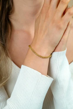 Discount Zinzi zilveren palmier armband geel verguld 3,5mm ZIA1260G