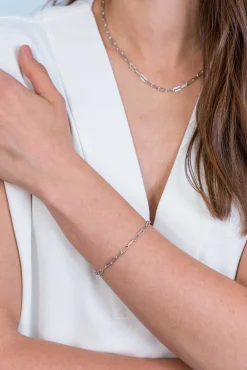 Best Zinzi zilveren paperclip schakel armband 3,5mm breed ZIA2202