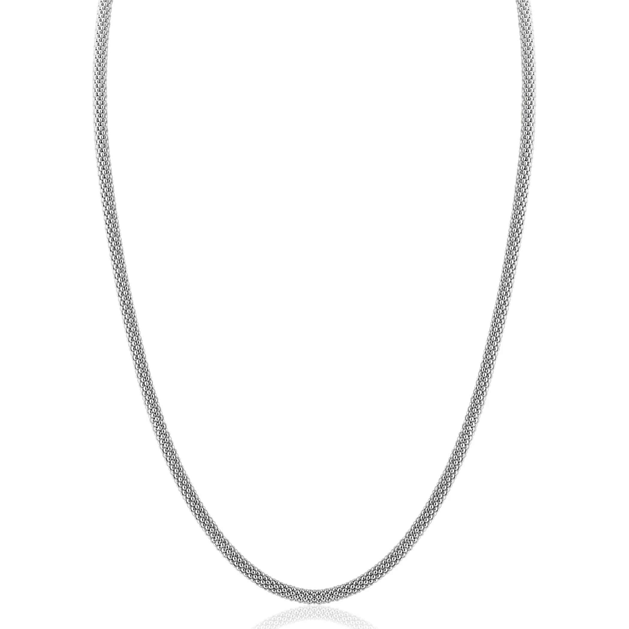 Sale Zinzi zilveren popcorn ketting 3mm breed 42cm ZIC2765