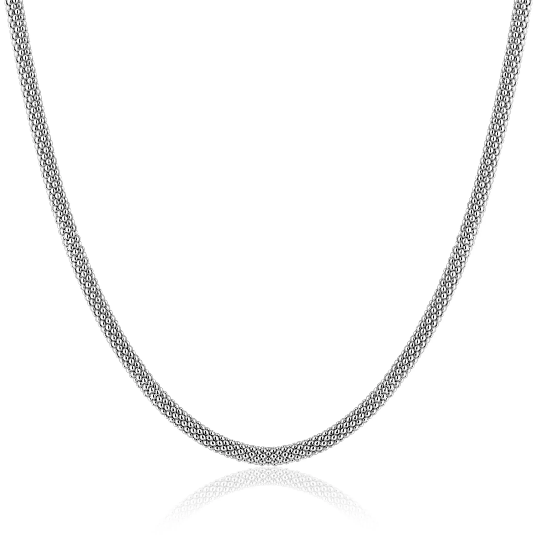 Sale Zinzi zilveren popcorn ketting 3mm breed 42cm ZIC2765