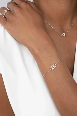 Best Zinzi zilveren ring 3 ronde vormen wit ZIR2045