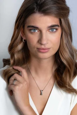 Discount Zinzi zilveren ring cross-over glad en bolletjes ZIR2242