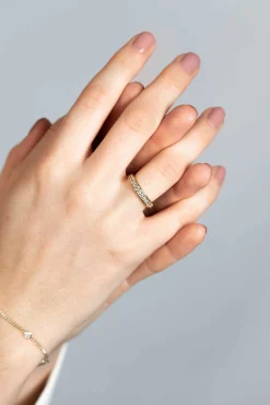 New Zinzi zilveren ring geel verguld wit ZIR2050Y