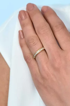 New Zinzi zilveren ring geel verguld wit ZIR2050Y