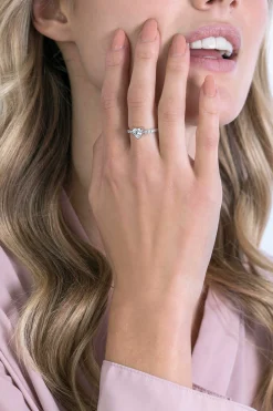 Zinzi zilveren ring hart witte zirconia ZIR2134