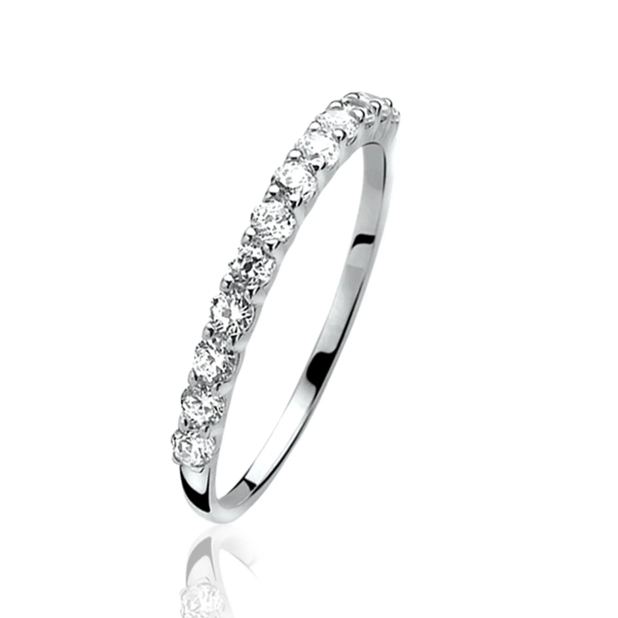 Outlet Zinzi zilveren ring knuckle wit ZIR827K
