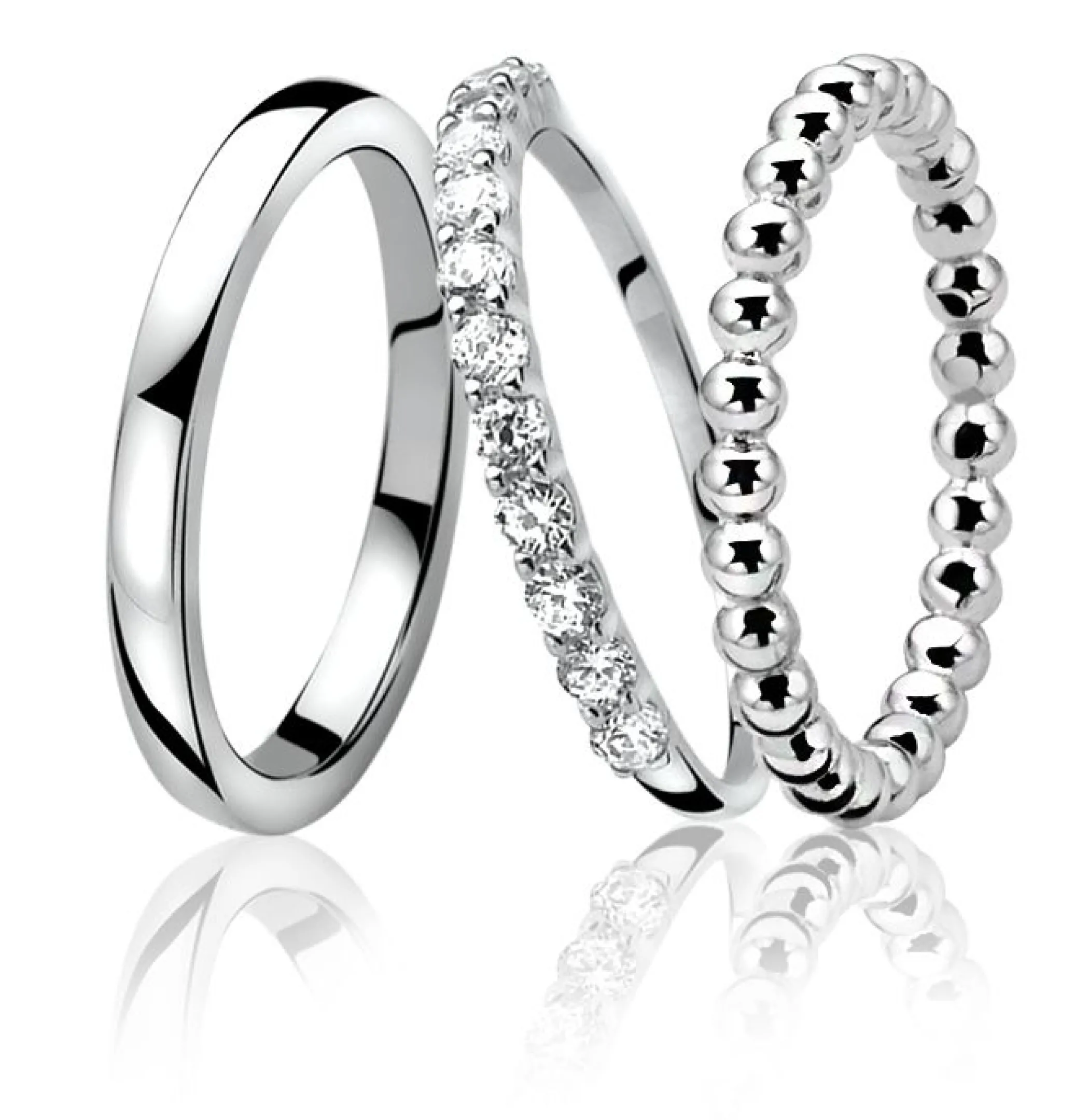 Outlet Zinzi zilveren ring knuckle wit ZIR827K