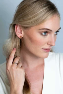 Discount Zinzi zilveren ring met extra 14K geel vergulde X-vorm en ronde vorm met witte zirconia's ZIR2260