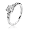 Clearance Zinzi zilveren ring met vierkante witte zirconia en fantasie pavé zettingen ZIR2268