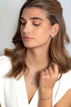 Clearance Zinzi zilveren ring met vierkante witte zirconia en fantasie pavé zettingen ZIR2268