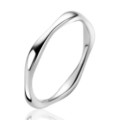 Best Zinzi zilveren ring organisch gevormd 2,5mm breed ZIR2610