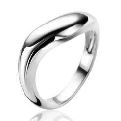 Clearance Zinzi zilveren ring organisch gevormd 6mm breed ZIR2609