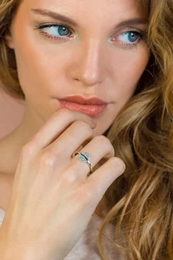 Zinzi zilveren ring rond wit ZIR1444