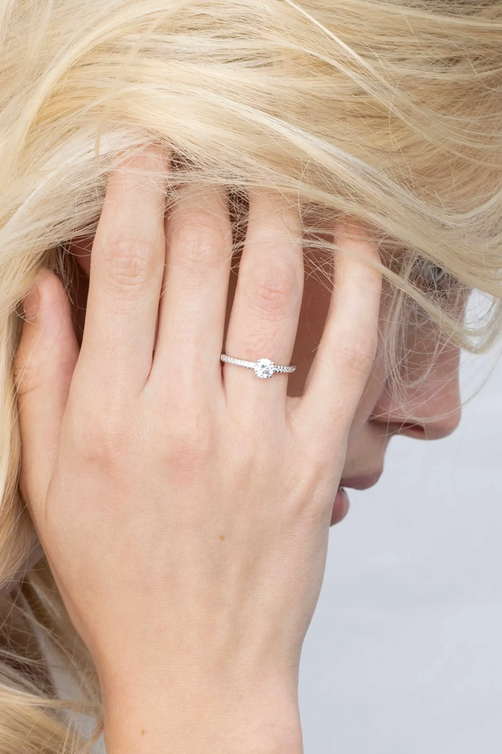 New Zinzi zilveren ring wit ZIR1081