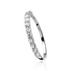 Online Zinzi zilveren ring wit ZIR827