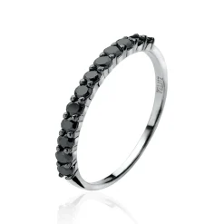 Sale Zinzi zilveren ring zwart ZIR827Z