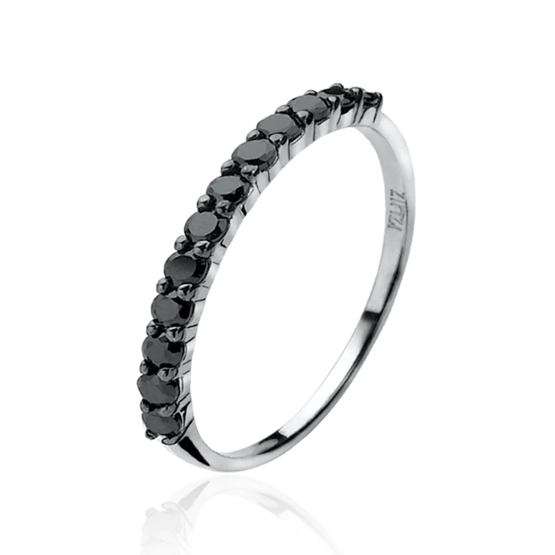 Sale Zinzi zilveren ring zwart ZIR827Z