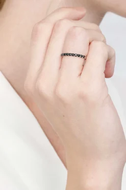 Sale Zinzi zilveren ring zwart ZIR827Z