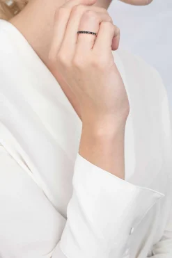 Sale Zinzi zilveren ring zwart ZIR827Z
