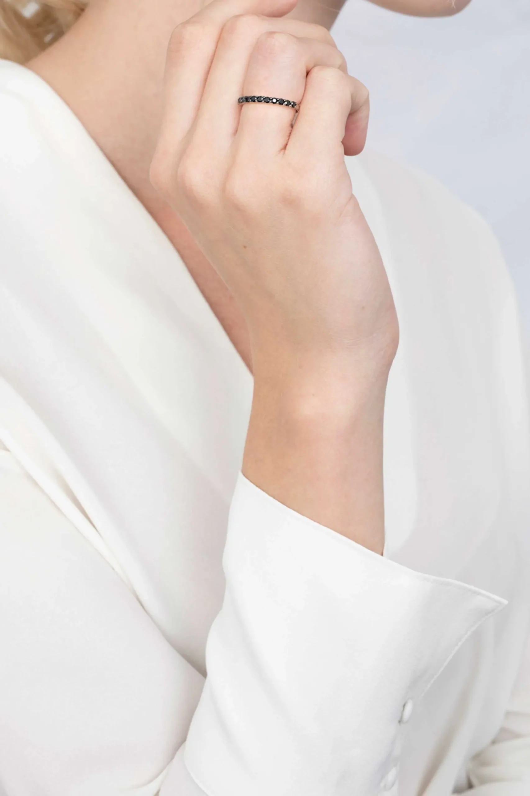 Sale Zinzi zilveren ring zwart ZIR827Z
